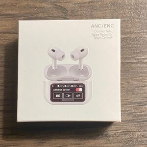 White Wireless Earbuds with Charging Case